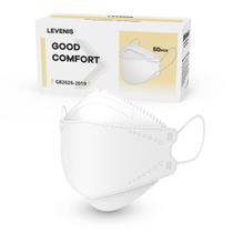 Máscaras faciais LEVENIS, pacote com 50 unidades, respiráveis, descartáveis, brancas