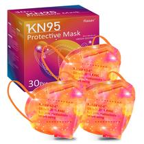Máscaras faciais Rasav KN95, pacote com 30, máscara de segurança contra poeira e 5 camadas Máscaras faciais Rasav KN95, pacote com 30, máscara de segurança contra poeira e 5 camadas