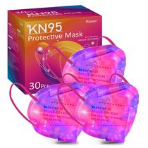 Máscaras faciais Rasav KN95, pacote com 30, máscara de segurança contra poeira e 5 camadas Máscaras faciais Rasav KN95, pacote com 30, máscara de segurança contra poeira e 5 camadas
