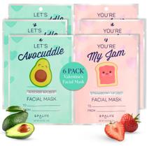 Máscaras Faciais SpaLife - Let's Avocuddle & You're My Jam (Pacote com 6)