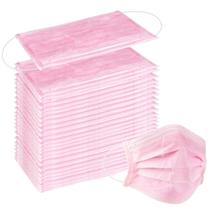 Máscaras faciais Wecolor descartáveis rosa, 100 unidades, 3 camadas Máscaras faciais Wecolor descartáveis rosa, 100 unidades, 3 camadas