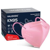 Máscaras KN95 HALIDODO (30 Unidades) - 5 Camadas de Proteção Respirável - Rosa