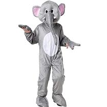 Mascote Costume Dress Up America Elephant para crianças (grande) Mascote Costume Dress Up America Elephant para crianças (grande)