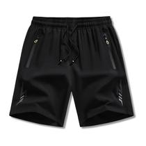 Masculino Tamanho Grande Secagem Rápida Respirável Gelo Seda Casual Esportes Shorts Verão Moda