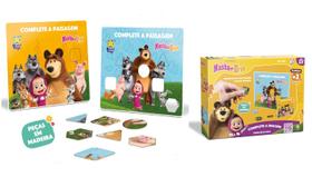 Masha e o Urso Complete a Paisagem 16 peças - Divertoys