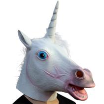 Mask Creepy Party Animal Unicorn Latex Fantasia de Halloween