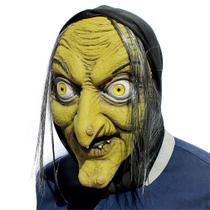 Mask Horror Witch Green Face Latex para o Carnaval de Halloween