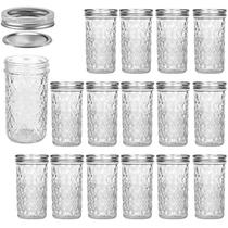 Mason Jars VERONES, geleia de conservas de 350 ml com tampas regulares, pacote com 15 Mason Jars VERONES, geleia de conservas de 350 ml com tampas regulares, pacote com 15