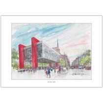 MASP - São Paulo Arte Aquarela para Quadro Decorativo Decoração Elegante Quadro para Sala A4 MASP - São Paulo Arte Aquarela para Quadro Decorativo Decoração Elegante Quadro para Sala A4
