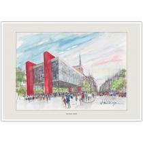 MASP - São Paulo Arte Aquarela para Quadro Decorativo Decoração Elegante Quadro para Sala A4 MASP - São Paulo Arte Aquarela para Quadro Decorativo Decoração Elegante Quadro para Sala A4