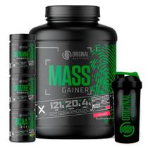 Mass Gainer 1.8kg + BCAA 300g + Creatina 300g + Glutamina 300g + Shaker - Original Nutrition