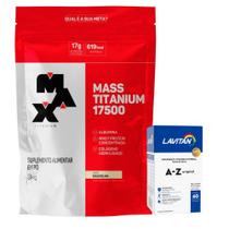 Mass Titanium - 3Kg - Max Titanium + Multivitamínico A-Z Homem - 90 Cáps - Lavitan