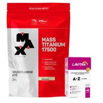 Mass Titanium - 3Kg - Max Titanium + Multivitamínico A-Z Mulher - 90 Cáps - Lavitan