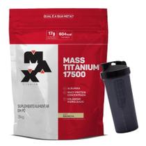 Mass Titanium Refil 3Kg - Max Titanium - Massa - Hipercalórico + Coqueteleira (Cor: Variado)