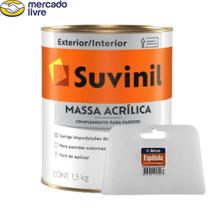 Massa Acrilica 1,3kg + Espatula Plastico - Suvinil 04804