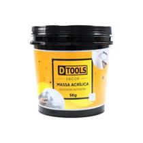 Massa Acrílica 5kg para Nivelar Superfícies - Uso Interno e Externo - DTOOLS