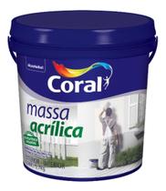 Massa Acrílica Branca Acabamento Fosco Coral 5,7kg