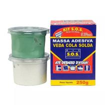 Massa Adesiva Kit S.o.s 250g Veda Tudo Solda Veda Cola