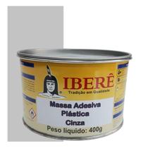 Massa Adesiva Plástica Ibere 400 Gramas - Cinza - Para Colar Cubas e Pias