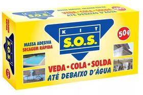 Massa Adesiva SOS Cola Até Debaixo D'água 50 Gr - Vedauto