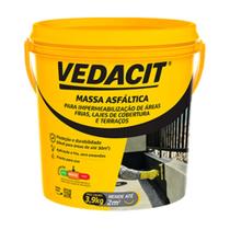 Massa Asfáltica Pintura Frioasfalto Telhado Laje Pisos Reparos Galão Preto 3,9 Kg Vedacit Massa Asfáltica Pintura Frioasfalto Telhado Laje Pisos Reparos Galão Preto 3,9 Kg Vedacit
