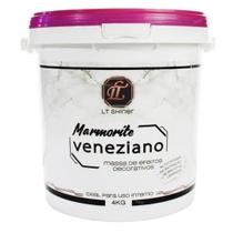 Massa Base Para Efeito Mármore Veneziano Alta Performance 4 KG - LT Shiner Massa Base Para Efeito Mármore Veneziano Alta Performance 4 KG - LT Shiner