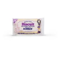 Massa biscuit porcela fria branca acrilex 500 gramas