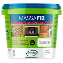 Massa Calafetar Correção Madeira Viapol F12 1,65Kg Branca Massa Calafetar Correção Madeira Viapol F12 1,65Kg Branca