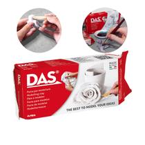 Massa Cerâmica Fria DAS 500g Modelar Escultura Branca 387000