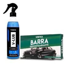 Massa claybar v-bar 100g vonixx + v-lub lubrificante 500ml