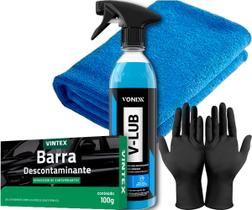 Massa Claybar V-bar Vonixx 100g V-lub Lubrificante Toalha