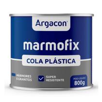 Massa Cola Plástica Preta Argacon 800gr Porcelanato Mármore