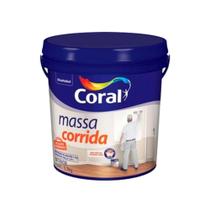 Massa Corrida Coral 5,7kg Branco Fosco De Alto Rendimento Alvenaria Concreto Gesso Pronta Para Uso