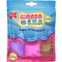 Massa de E.V.A. Flocos para Arte e Artesanato Make+ com 50 gr - Com 5 Cores - Ref. 13020