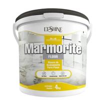 Massa De Efeito Mármore Realista Ltshiner Marmorite Piso 4kg Cor Branco