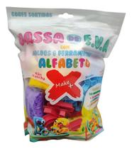 Massa De Eva Com Molde Forminha De Alfabeto Make+ 100 Gramas Massa De Eva Com Molde Forminha De Alfabeto Make+ 100 Gramas