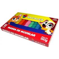 Massa de modelar 12 cores 130g - alcalex