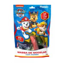 Massa de modelar 12 cores 6 moldes 2 itens - patrulha canina