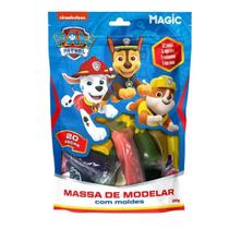 Massa de modelar 12 cores 6 moldes 2 itens patrulha canina pacote azul Massa de modelar 12 cores 6 moldes 2 itens patrulha canina pacote azul