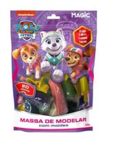 Massa de modelar 12 cores 6 moldes 2 itens patrulha canina pacote roxo