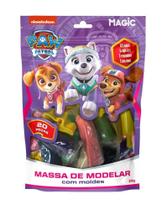 Massa de modelar 12 cores 6 moldes 2 itens - patrulha canina - pacote roxo