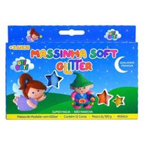 Massa de modelar 12 cores c.glitter - licyn