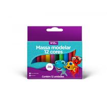 Massa de Modelar 12 Cores Onda Amido 180g Massa de Modelar 12 Cores Onda Amido 180g