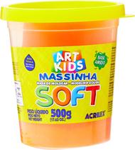 Massa De Modelar 500gr Acrilex Soft Laranja 105 Massa De Modelar 500gr Acrilex Soft Laranja 105