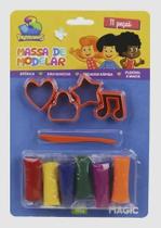 Massa De Modelar 6 Cores 4 Moldes 1 Faquinha - 3 Palavrinhas Massa De Modelar 6 Cores 4 Moldes 1 Faquinha - 3 Palavrinhas