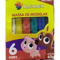 Massa de Modelar 6 Cores 65G - Alcalex