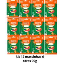 Massa de modelar 90g Cx C/6 Cores Pct c/12 - LEONORA Massa de modelar 90g Cx C/6 Cores Pct c/12 - LEONORA