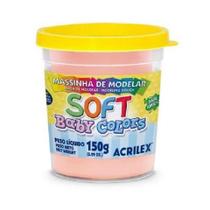 Massa de modelar Acrilex 150g baby colors salmão bebê