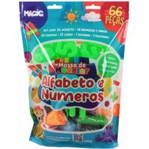 Massa de modelar alfabeto e numeros 66 pecas Massa de modelar alfabeto e numeros 66 pecas