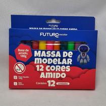 Massa de modelar com 12 cores amido